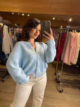 Charger l'image dans la galerie, Gilet tout doux bleu DALHIA (34 au 48)