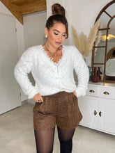 Charger l&#39;image dans la galerie, Gilet doudou dentelle blanc CELLA (36 au 44 )