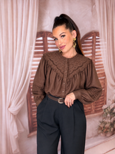 Charger l'image dans la galerie, Chemise choco dentelle ROSA ( 36 au 48 )