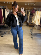 Charger l&#39;image dans la galerie, Bombers col velours noir JUSTINE (36 au 44)