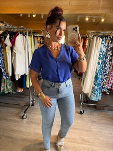 Chemisier Olivia bleu électrique ☀️( reste taille s/m et m/l )