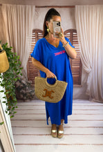 Charger l'image dans la galerie, Robe tee shirt iconic bleu roi ROSE (34 au 46) New