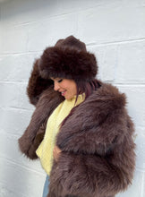 Charger l&#39;image dans la galerie, Bonnet bordure fourure chocolat