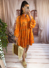 Charger l'image dans la galerie, Robe loose motif bandana orange HELENA (36 au 46)