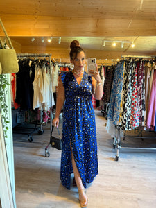 Robe Izïa léopard bleu ( taille 34 au 48 )