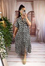 Charger l'image dans la galerie, Robe longue gaz de coton léopard JEANNE (34 au 48)