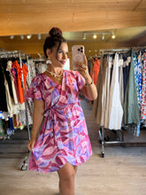 Charger l&#39;image dans la galerie, Robe courte rose/violette ARMELLE ( reste m/l )