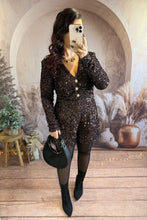 Charger l'image dans la galerie, Combishort chocolat boutons or JOVIE (36 au 40)