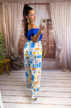 Charger l'image dans la galerie, Pantalon motif bleu JACKIE (40 au 48)