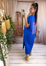 Charger l'image dans la galerie, Robe tee shirt iconic bleu roi ROSE (34 au 46) New