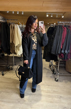 Charger l&#39;image dans la galerie, Long gilet noir MAIWEN (34 au 44)