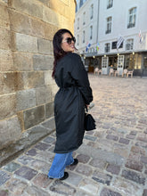 Charger l&#39;image dans la galerie, Long Bombers noir réversible léopard TANIA (36 au 46)