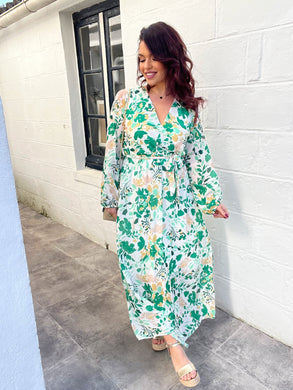 Robe RONISIA verte ( 36 au 48 )