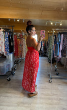 Charger l&#39;image dans la galerie, Jupe rouge fendu NINA