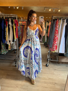 Robe à bretelles bleu marine AURORA (34 au 42)