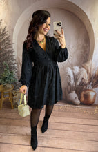 Charger l'image dans la galerie, Robe noir motif argenté ARIEL (36 au 48)