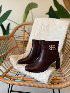 Bottine bordeaux LILI