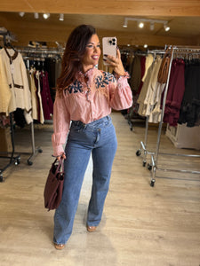 Chemise bordeaux LAETITIA (36 au 48)