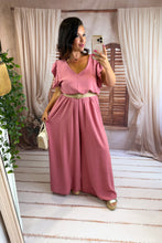 Charger l'image dans la galerie, Combinaison coupe large vieux rose RACHEL (46 au 54)