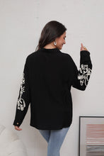 Charger l&#39;image dans la galerie, Chemise noir motif blanc DANCE (36 au 40)