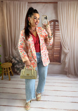 Charger l'image dans la galerie, Veste Blazer fleuri terracota TILIA (34 au 52)