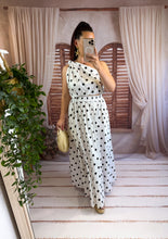 Charger l'image dans la galerie, Ensemble top + jupe blanc à pois noir KLARA (36 au 44)