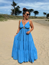 Charger l'image dans la galerie, Robe longue bleu soleil ( 34 au 44 )