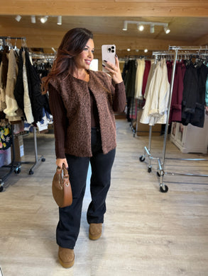 Gilet sans manches chocolat YOU (34 au 46