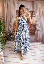 Charger l'image dans la galerie, Robe motif bleu multi position ASSIA (36 au 46)