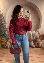 Charger l&#39;image dans la galerie, Top dentelle bordeaux LUCAS (36 au 48)