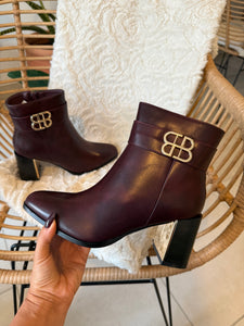 Bottine bordeaux LILI