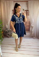 Charger l'image dans la galerie, Robe courte bleu marine DIANE (36 au 46 )