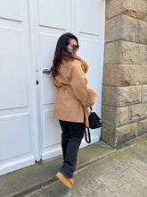 Charger l&#39;image dans la galerie, Manteau cape fourrure camel NÉLYA (36 au 46)