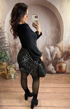 Charger l'image dans la galerie, Jupe en sequin noir et argent MARGOT (34 au 38)