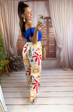 Charger l'image dans la galerie, Pantalon motif coeur bleu EULALIE (34 au 48)