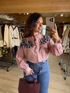 Chemise bordeaux LAETITIA (36 au 48)