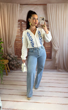 Charger l'image dans la galerie, Jean wide leg coeur ZURI (34 au 42)