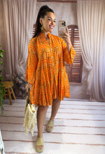 Charger l'image dans la galerie, Robe loose motif bandana orange HELENA (36 au 46)