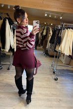 Charger l&#39;image dans la galerie, Jupe short bordeaux LISA (34 au 40)