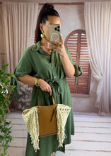 Charger l'image dans la galerie, Robe chemise mi longue kaki LEANNE (36 au 42)