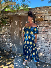 Charger l'image dans la galerie, Robe col bardot motif soleil MISA  (36 au 46)