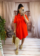 Charger l'image dans la galerie, Robe courte en jeans orange sanguine  BRAZIL (38 au 46 )