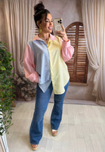 Charger l'image dans la galerie, Chemise rayé bleu jaune rose FELICIA (38 au 46)