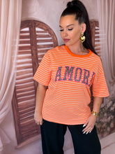 Charger l'image dans la galerie, TEE shirt amore rayé orange (36 au 42)