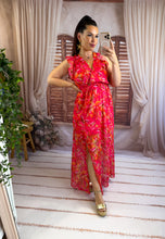 Charger l'image dans la galerie, Robe fuchsia/orange IZIA (34 au 48)