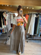 Charger l&#39;image dans la galerie, Jupe taupe gaz de coton LALA ☀️