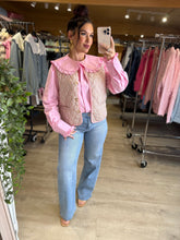 Charger l'image dans la galerie, Gilet sans manches motif liberty, rose MAJA (34 au 46)