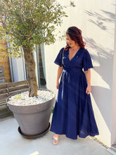 Charger l'image dans la galerie, Robe bleu marine AMOR ( 40 au 48 )