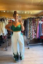 Charger l&#39;image dans la galerie, Ensemble top + pantalon vert AMALIA