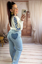 Charger l'image dans la galerie, Jean wide leg coeur ZURI (34 au 42)